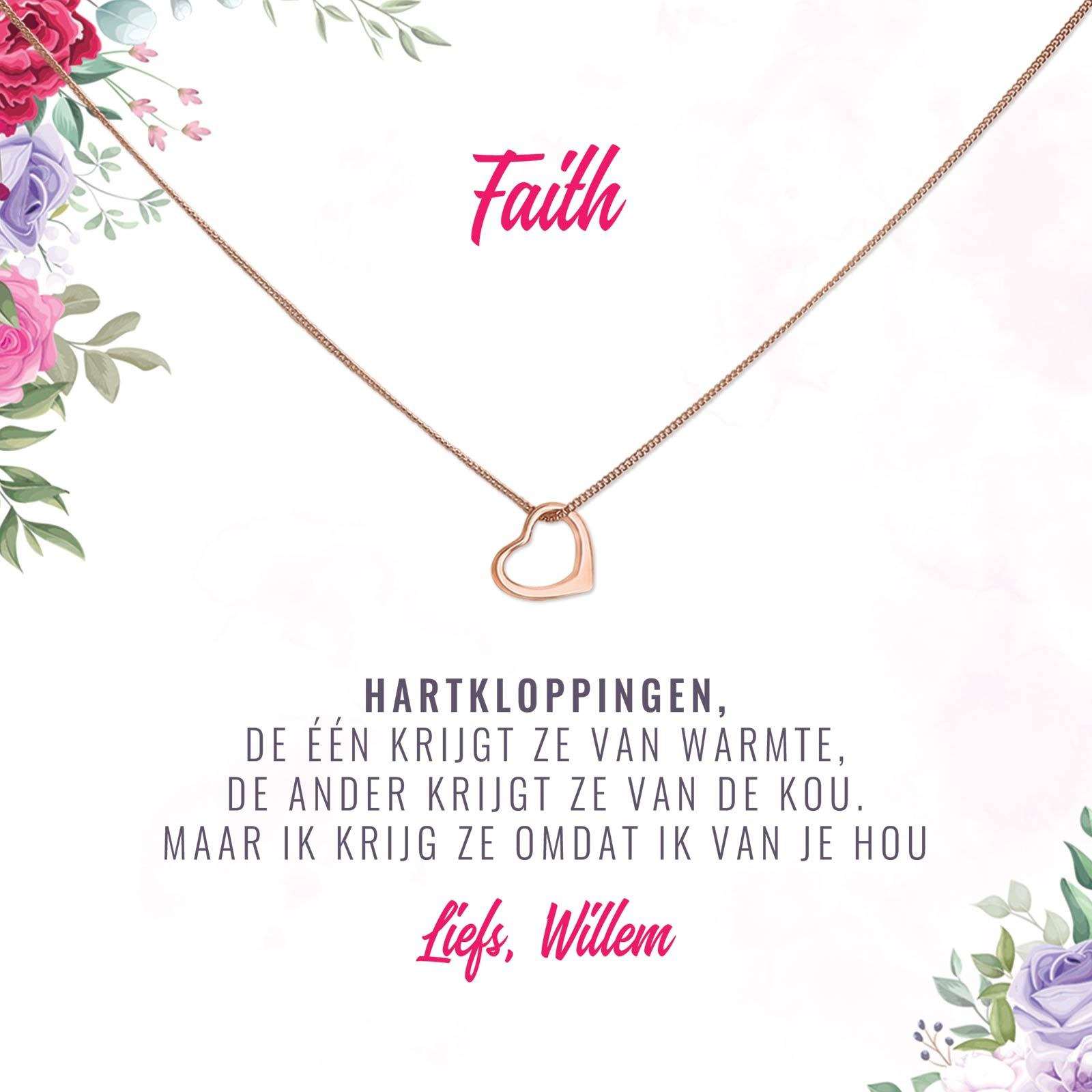 Hartkloppingen Omdat Ik Van Je Hou Ketting - Bella Mia