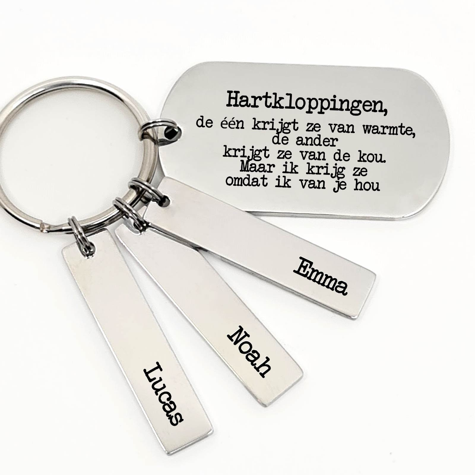 Hartkloppingen Sleutelhanger - Bella Mia