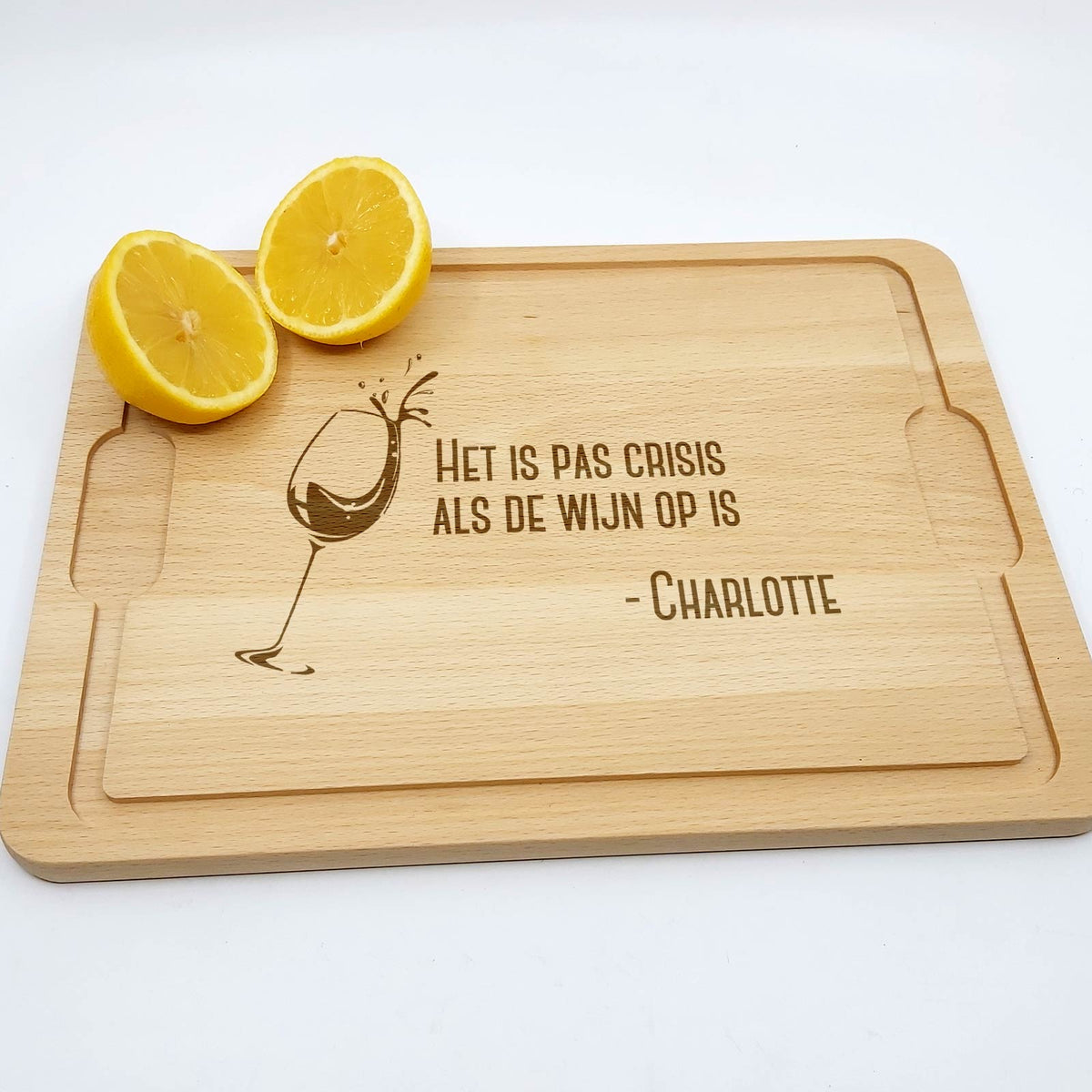 Het Is Pas Crisis Als De Wijn Op Is Snijplank - Bella Mia