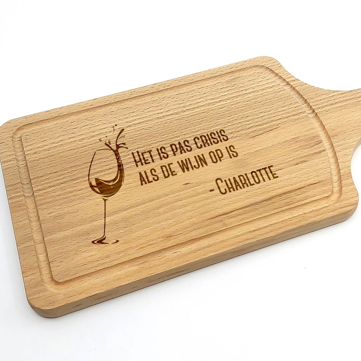 Het Is Pas Crisis Als De Wijn Op Is Snijplank - Bella Mia