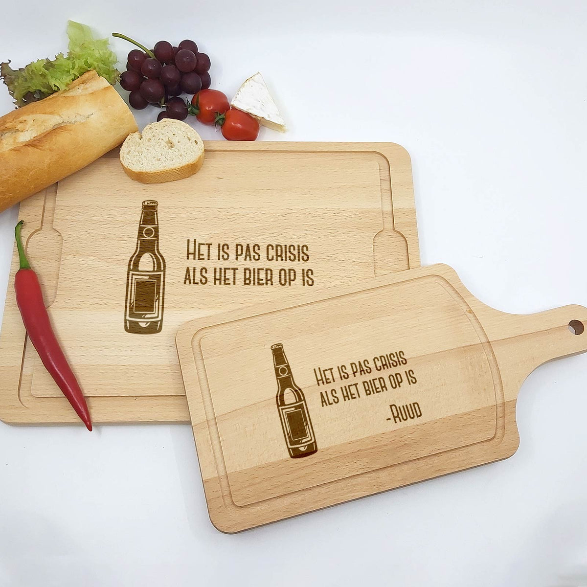 Het Is Pas Crisis Als Het Bier Op Is Snijplank - Bella Mia