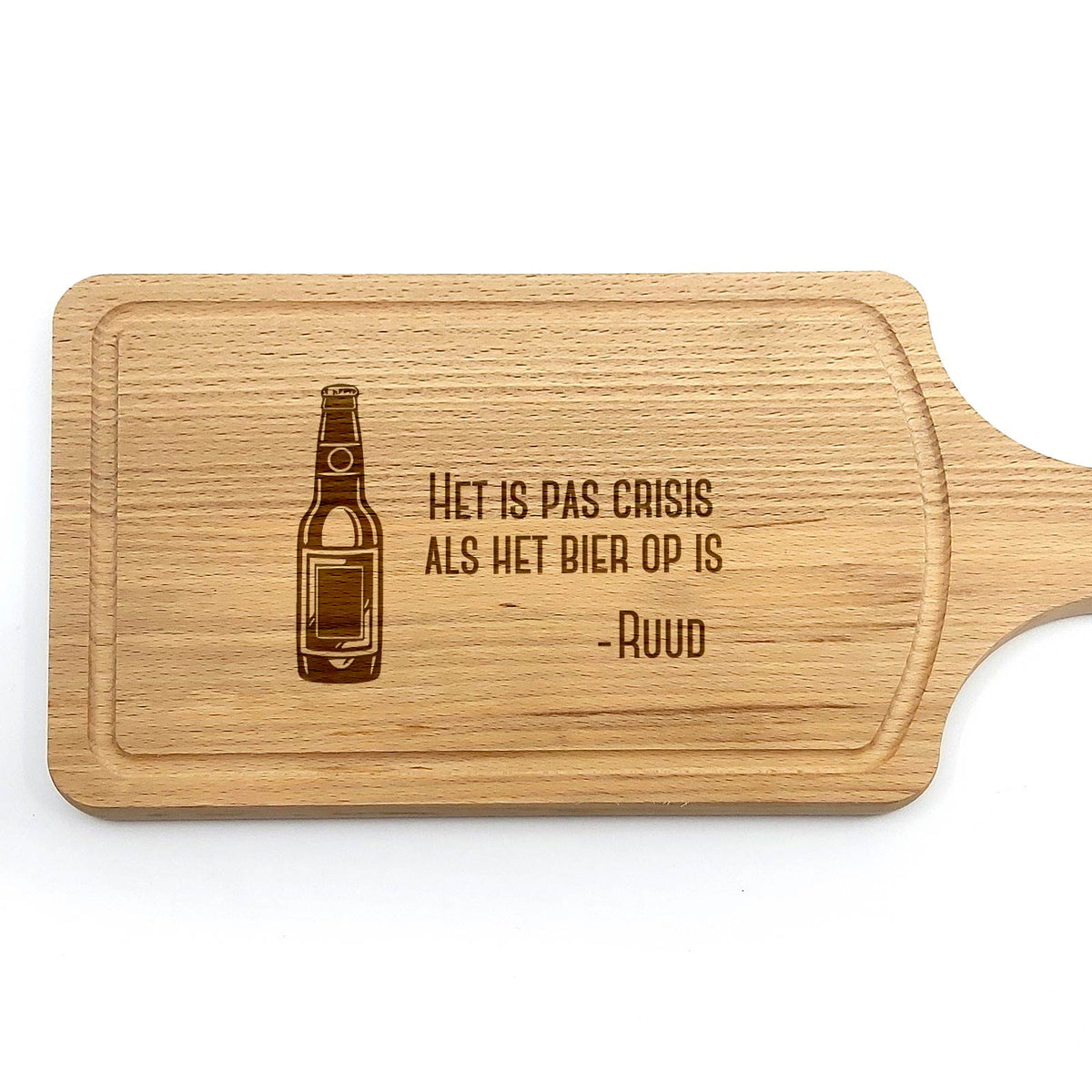 Het Is Pas Crisis Als Het Bier Op Is Snijplank - Bella Mia