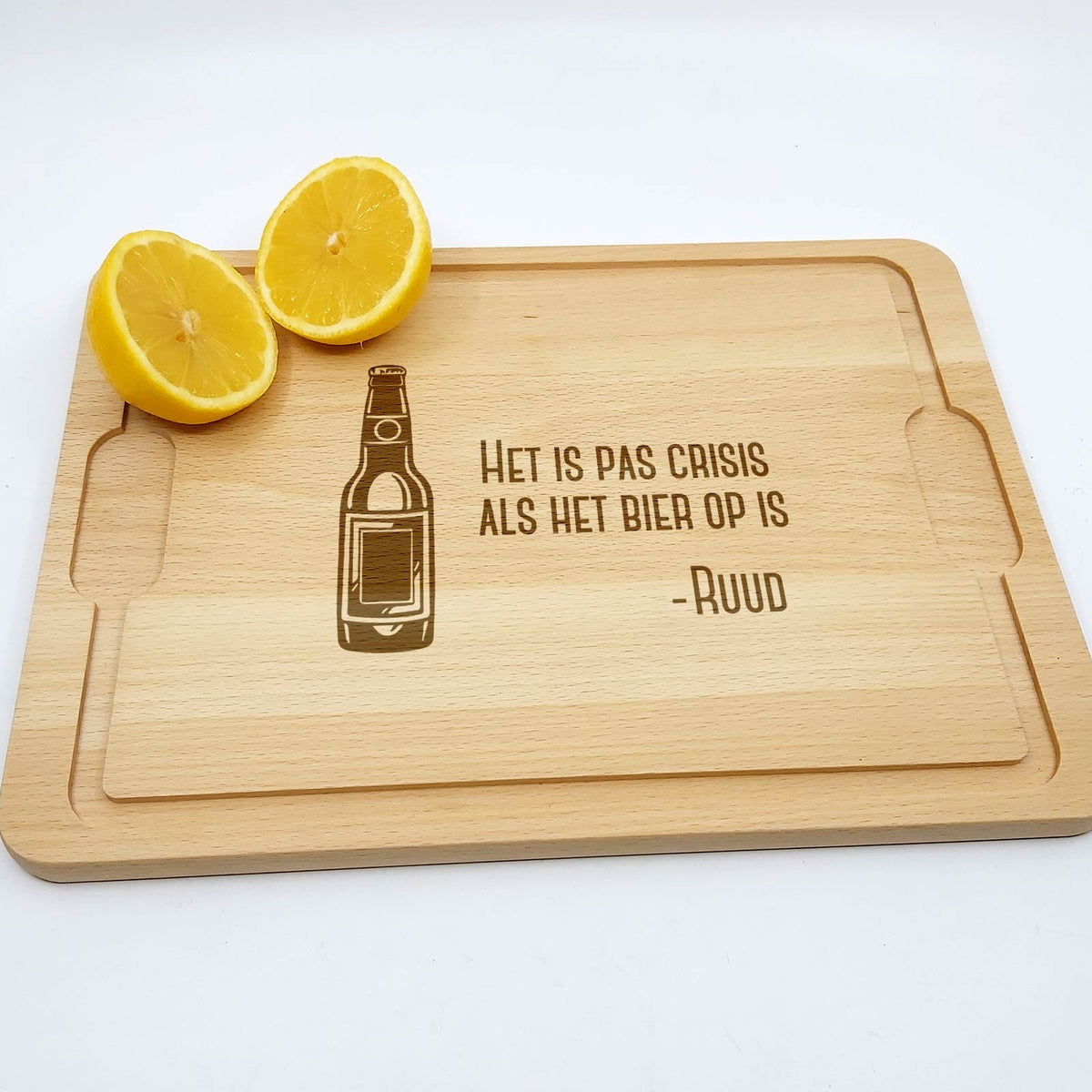 Het Is Pas Crisis Als Het Bier Op Is Snijplank - Bella Mia