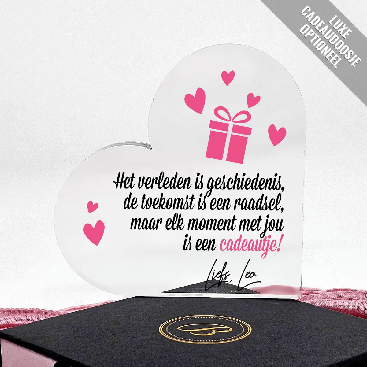 Het verleden is geschiedenis - Hart van Plexiglas - Bella Mia