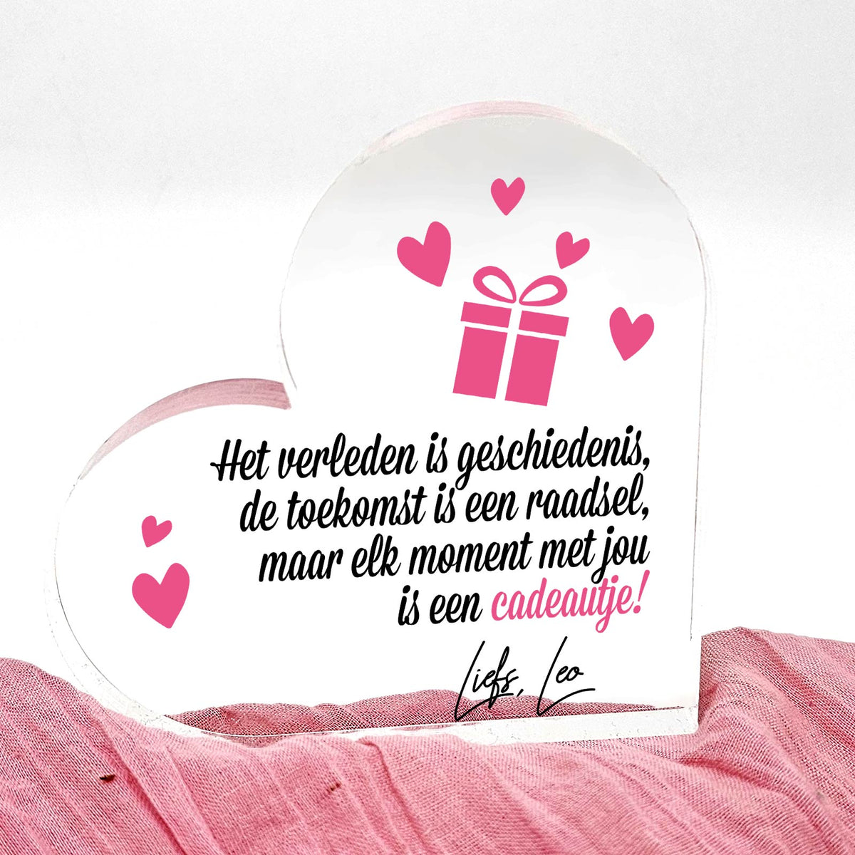 Het verleden is geschiedenis - Hart van Plexiglas - Bella Mia