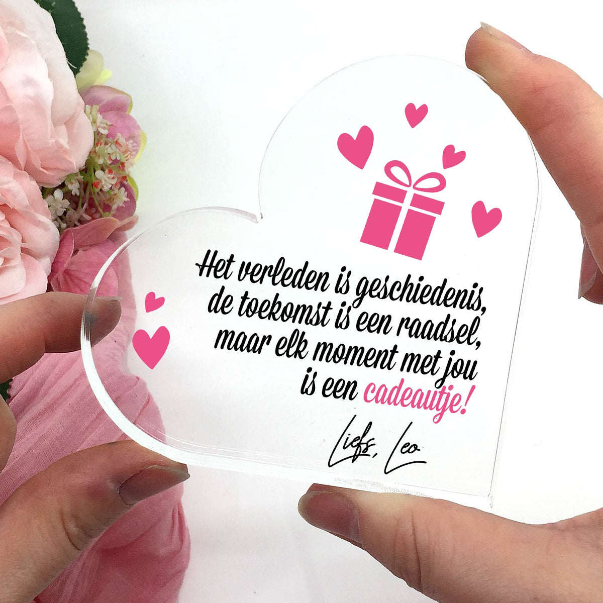 Het verleden is geschiedenis - Hart van Plexiglas - Bella Mia