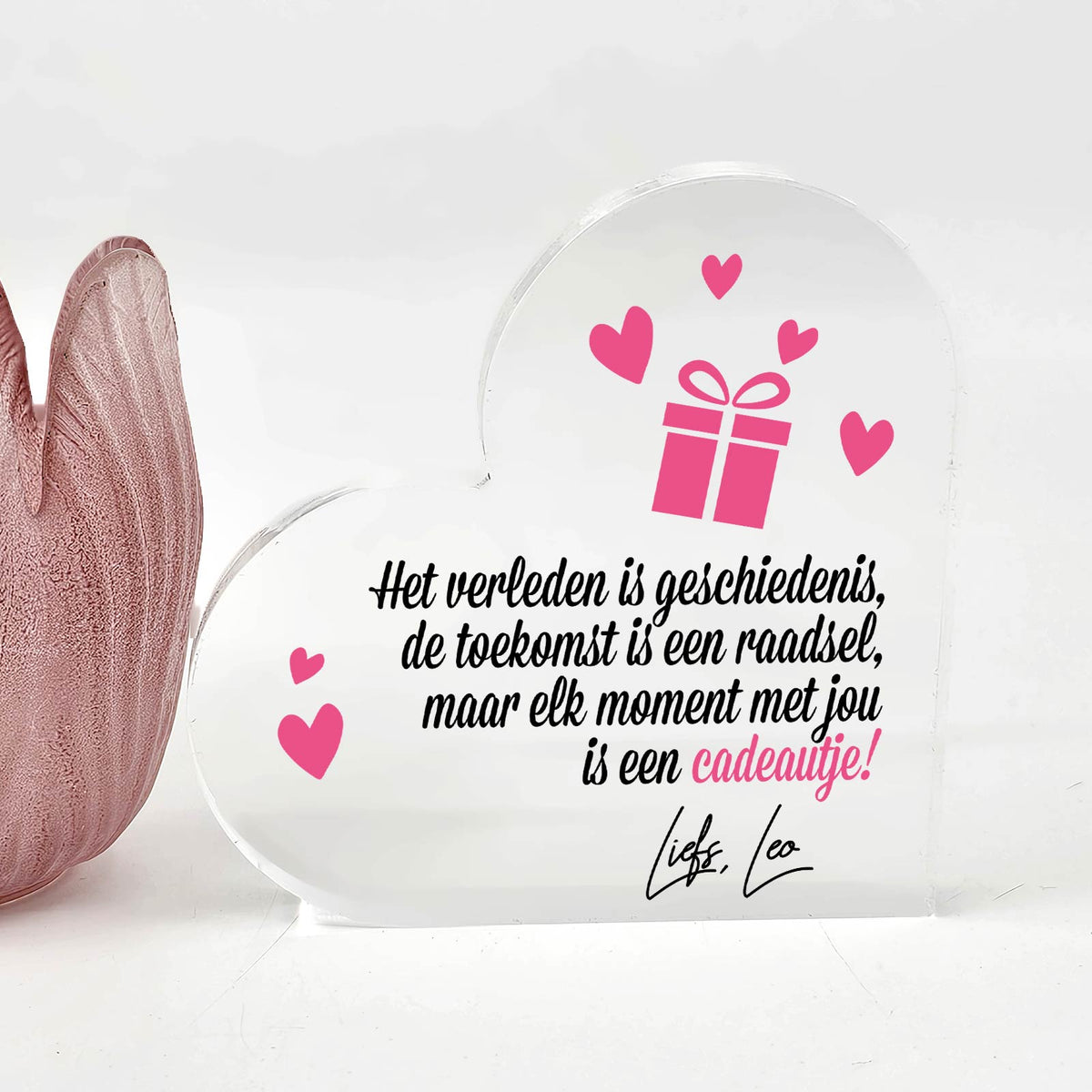 Het verleden is geschiedenis - Hart van Plexiglas - Bella Mia