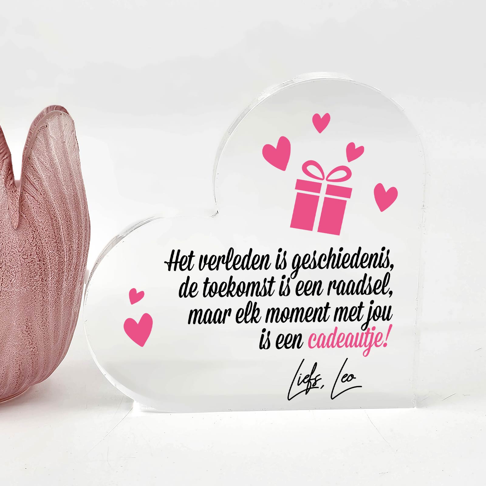 Het verleden is geschiedenis - Hart van Plexiglas - Bella Mia