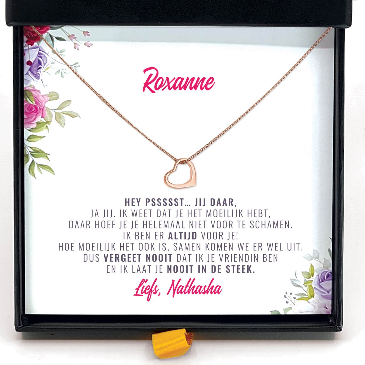 Hey Pssst Jij Daar, Ik Laat Je Nooit In De Steek Ketting - Bella Mia