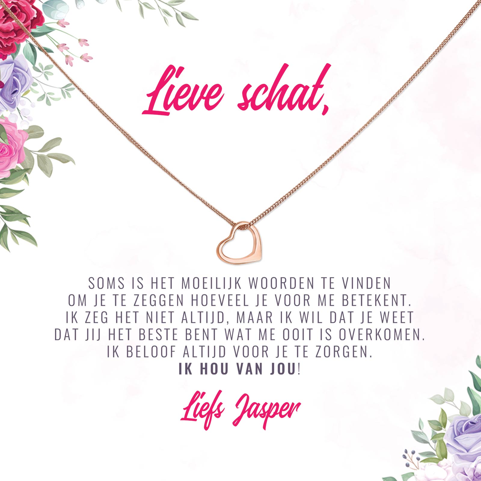 Hoeveel je voor me betekent Ketting - Bella Mia