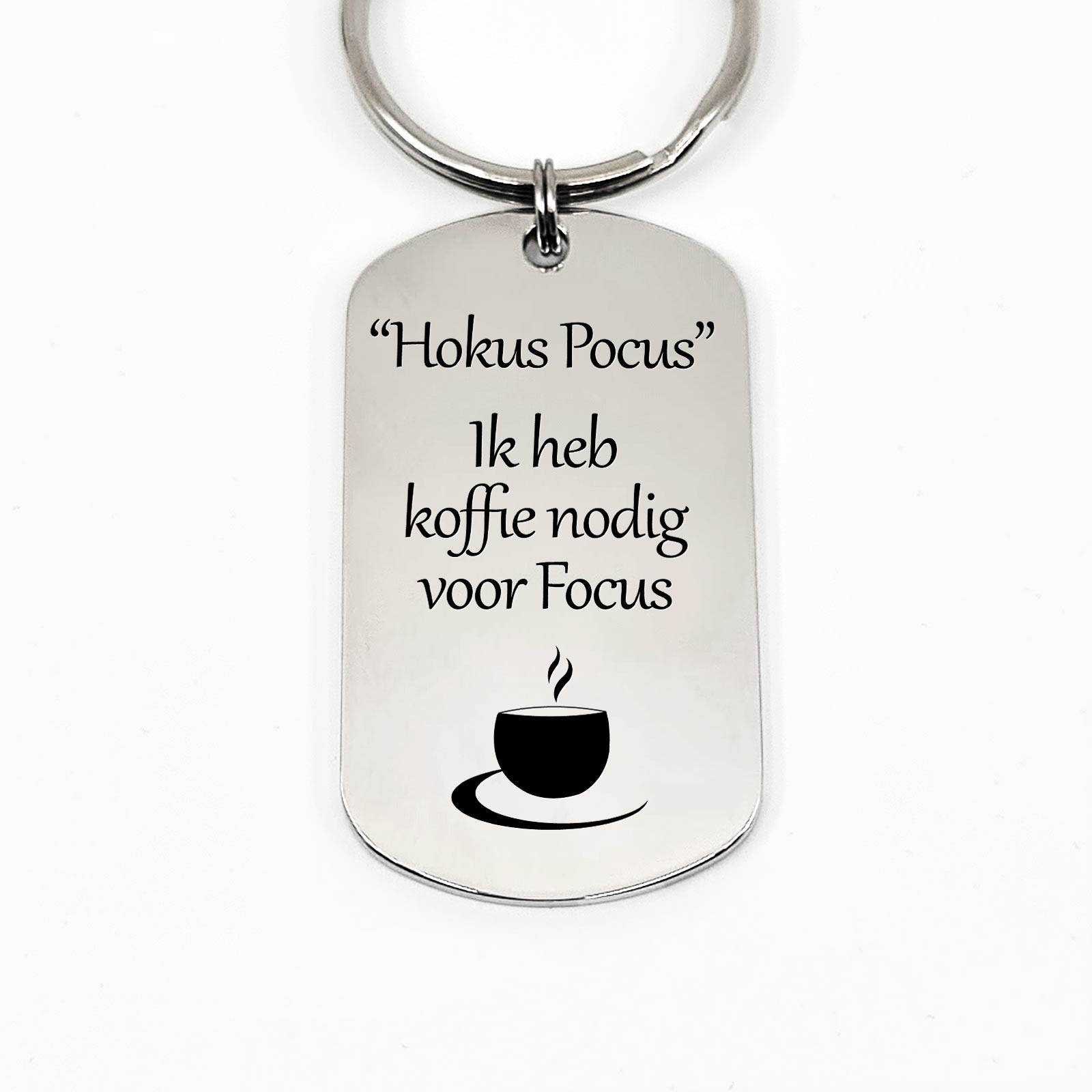 "Hokus Pocus" Ik Heb Koffie Nodig Voor Focus Sleutelhanger - Bella Mia