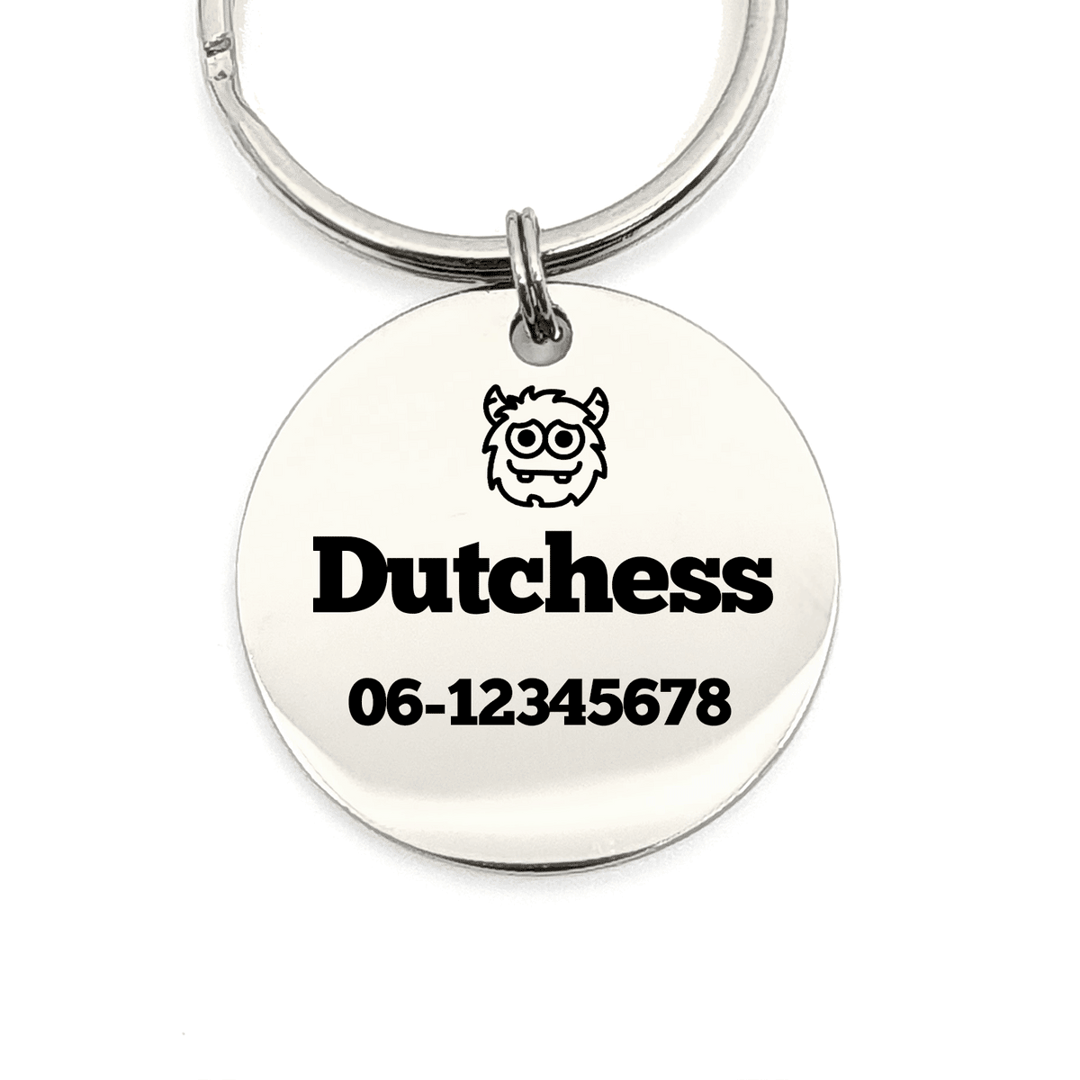 Honden of Katten Penning Custom met Telefoonnummer - Bella Mia