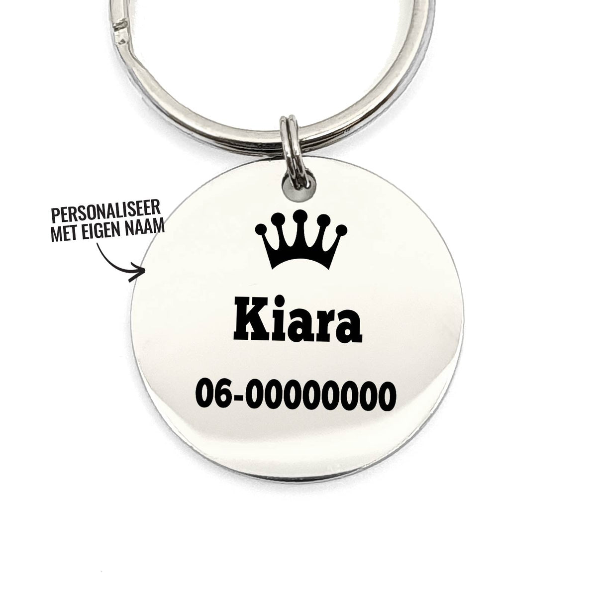 Honden of Katten Penning Custom met Telefoonnummer - Bella Mia