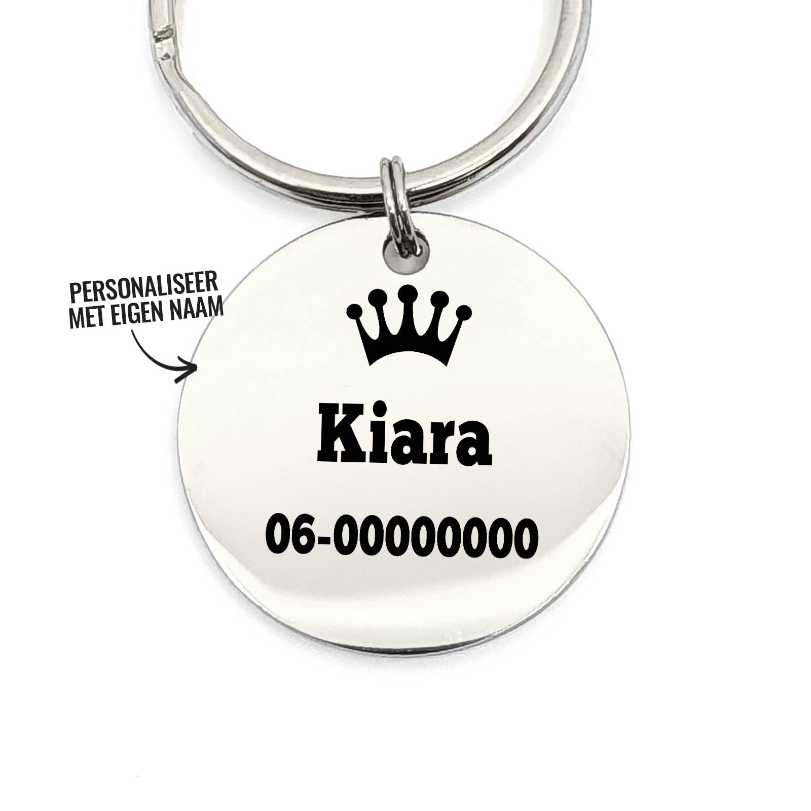 Honden of Katten Penning Custom met Telefoonnummer - Bella Mia