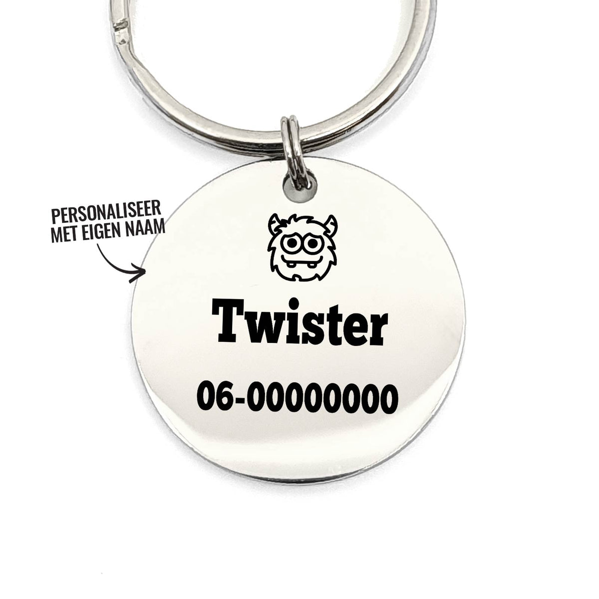 Honden of Katten Penning Custom met Telefoonnummer - Bella Mia