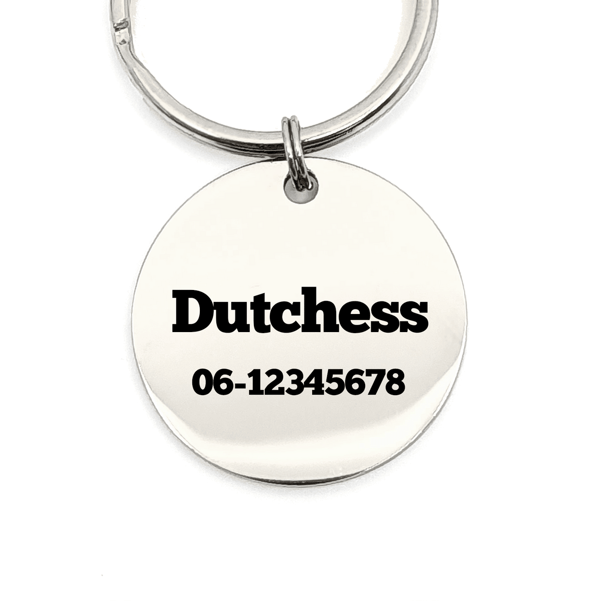 Honden of Katten Penning Custom met Telefoonnummer - Bella Mia