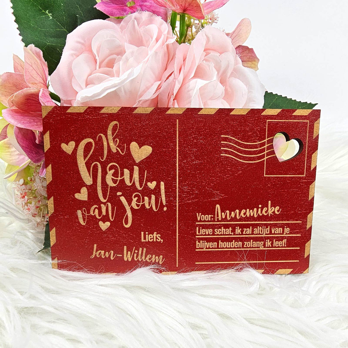 Hou Van Jou Houten Kaartje - Bella Mia