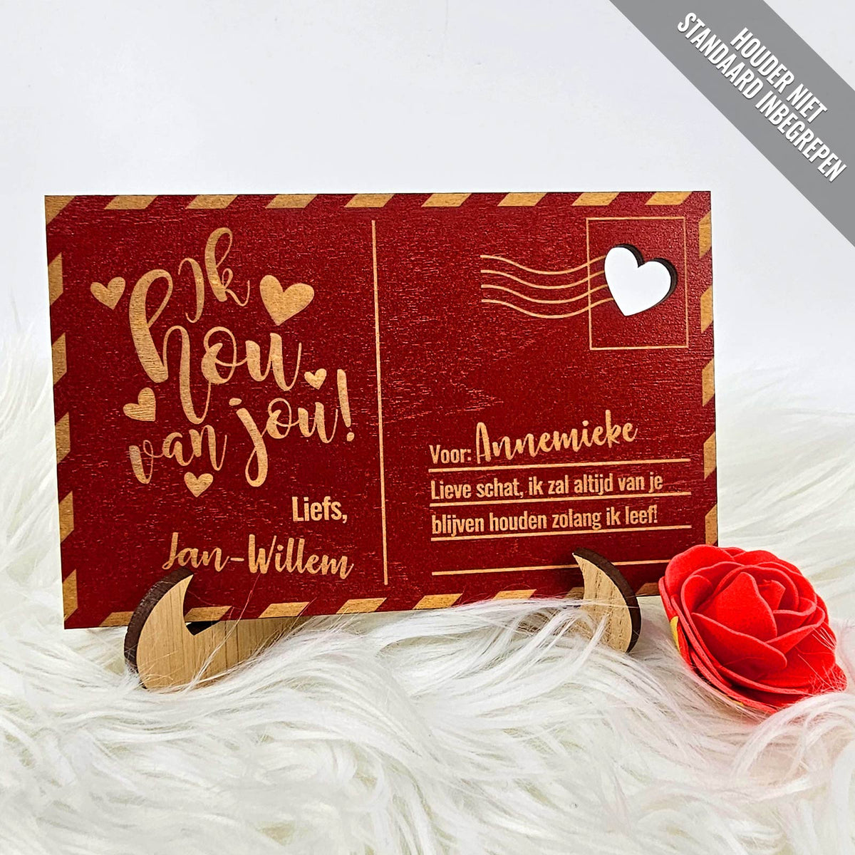 Hou Van Jou Houten Kaartje - Bella Mia