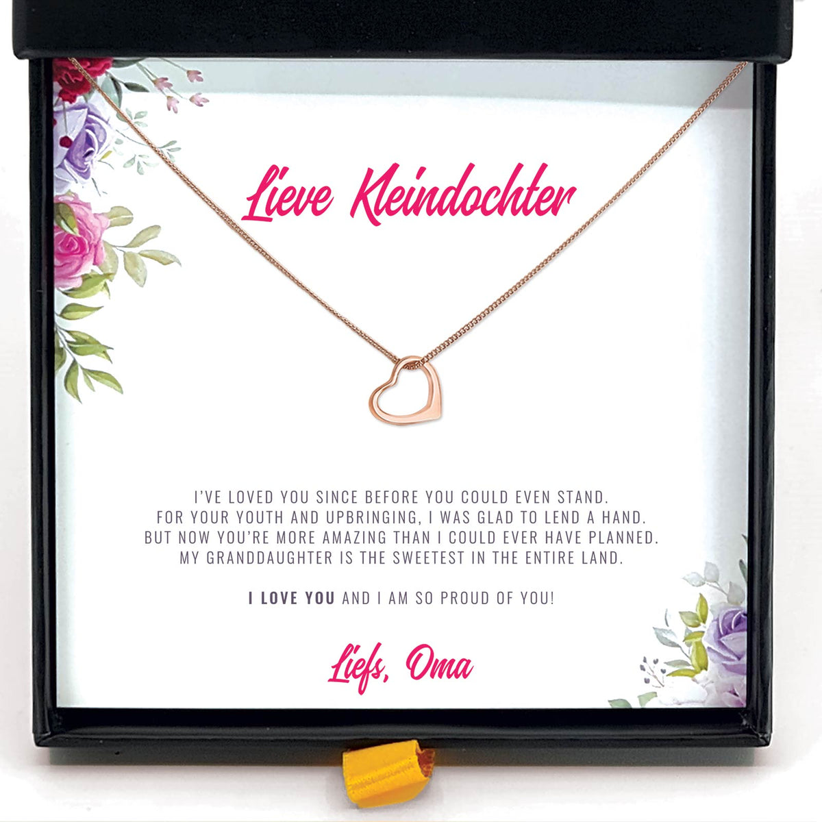 I Love You And I Am So Proud Granddaughter Ketting - Bella Mia