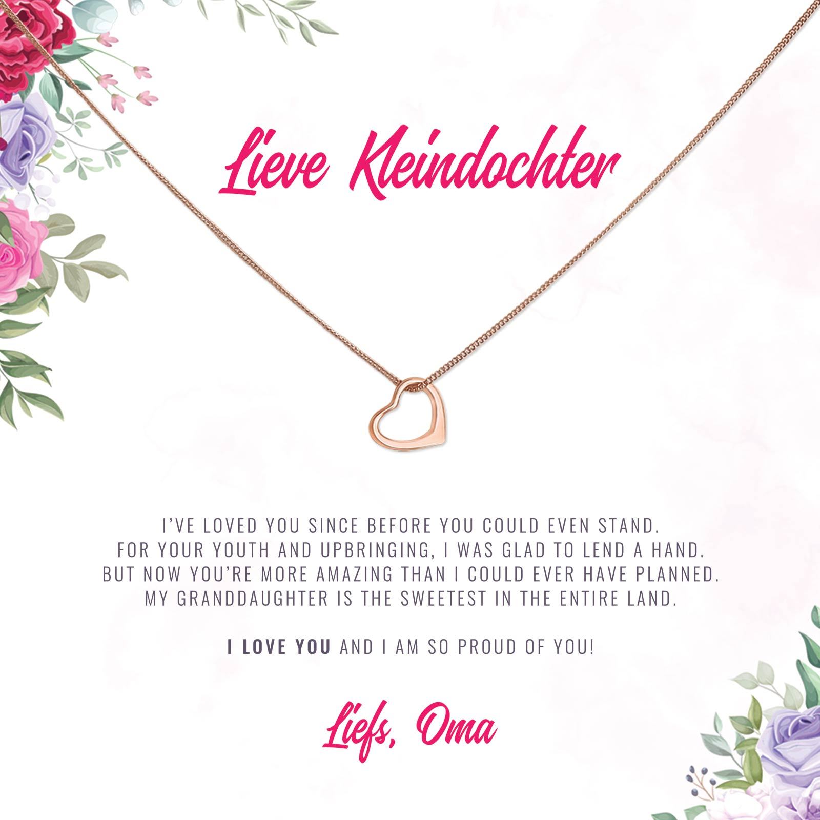 I Love You And I Am So Proud Granddaughter Ketting - Bella Mia