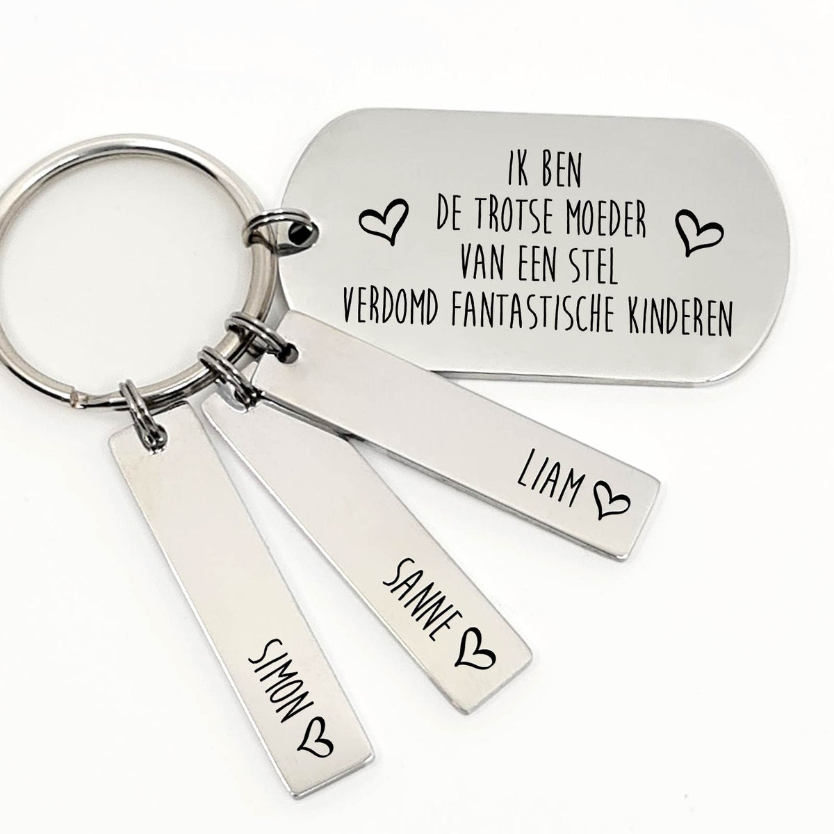Ik Ben De Trotse Moeder Van Een Stel Verdomd Fantastiche Kinderen Sleutelhanger - Bella Mia