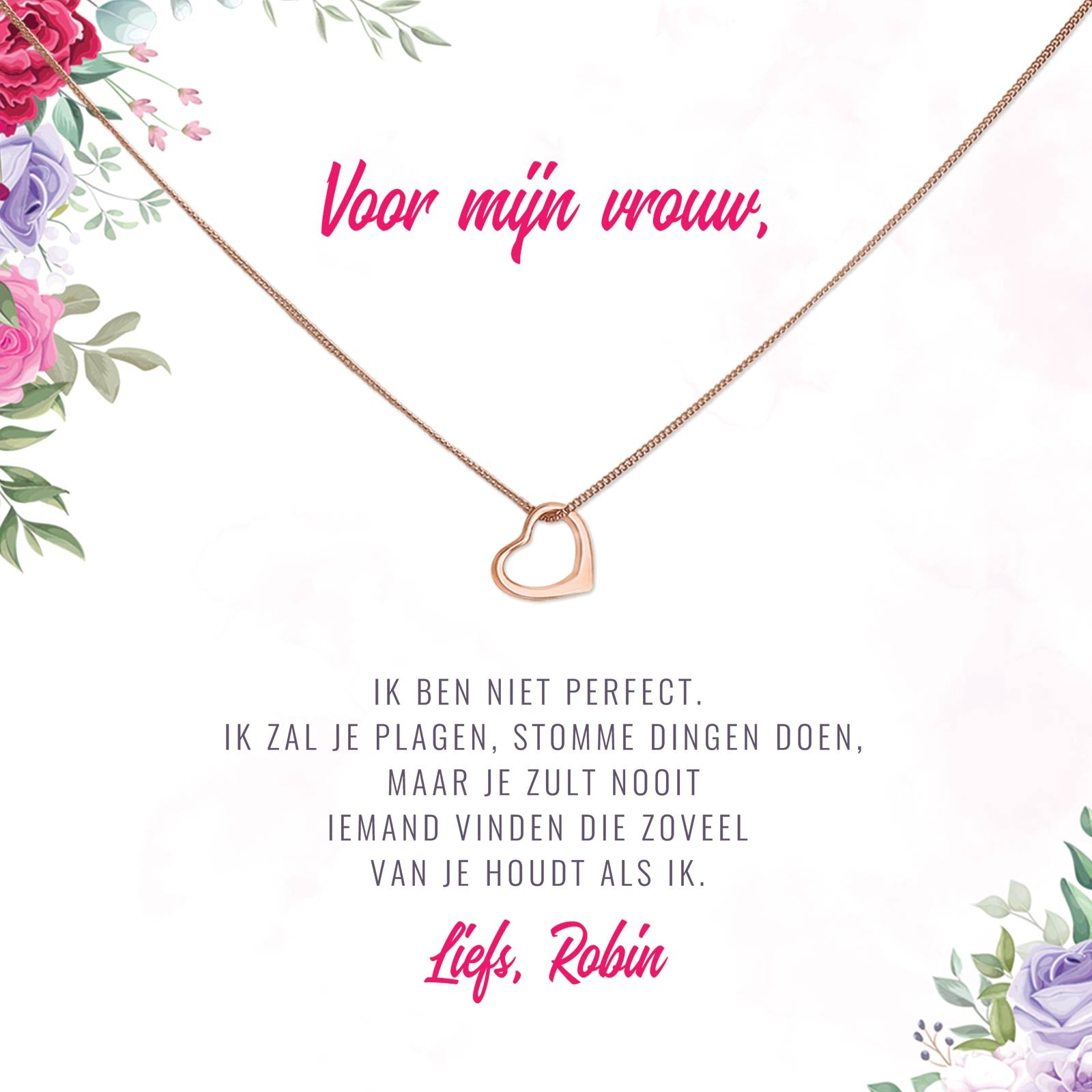 Ik Ben Niet Perfect Ketting - Bella Mia