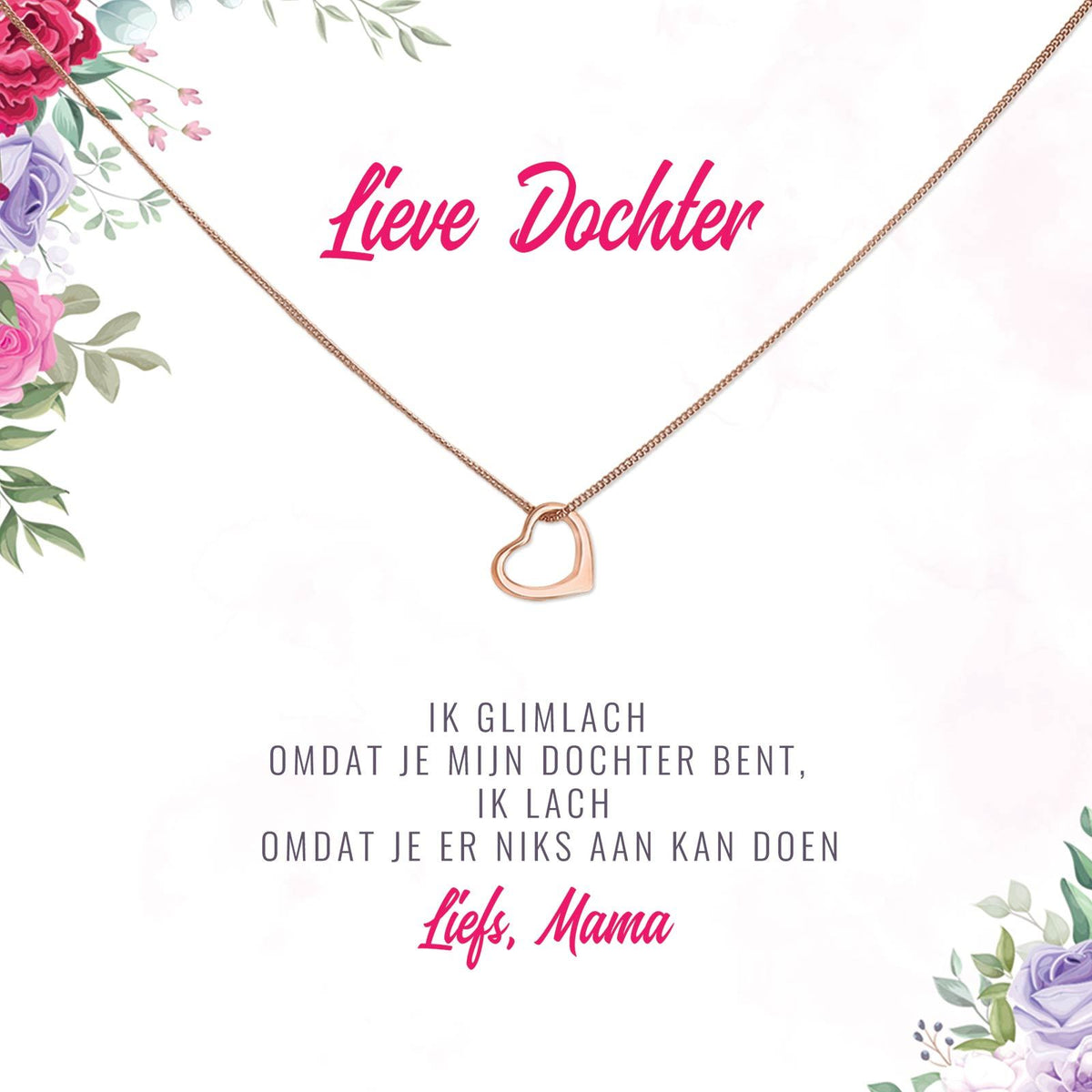 Ik Glimlach Omdat Je Mijn Dochter bent, Ik Lach Omdat... Ketting - Bella Mia