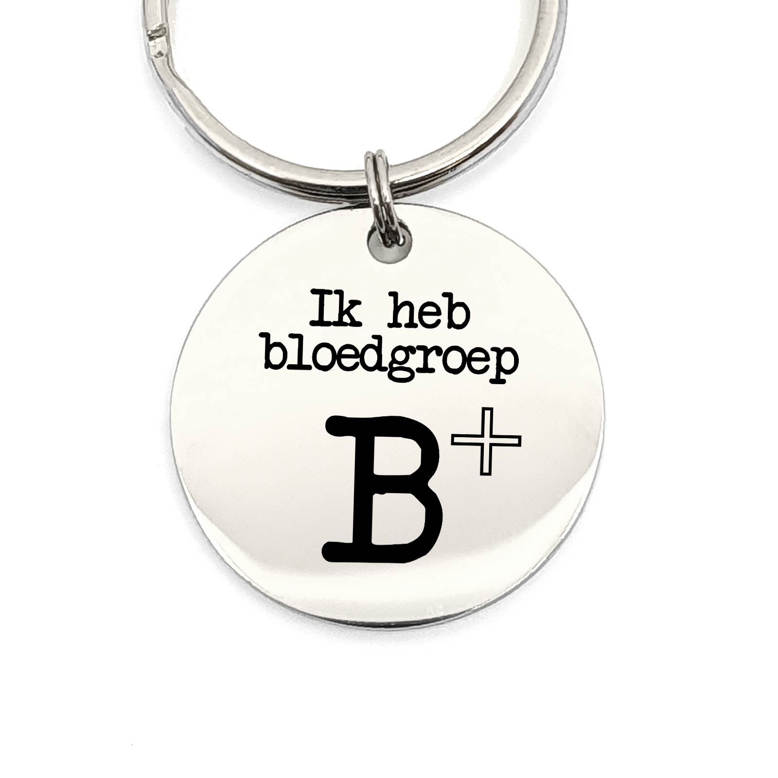 Ik Heb Bloedgroep B+ Sleutelhanger - Bella Mia