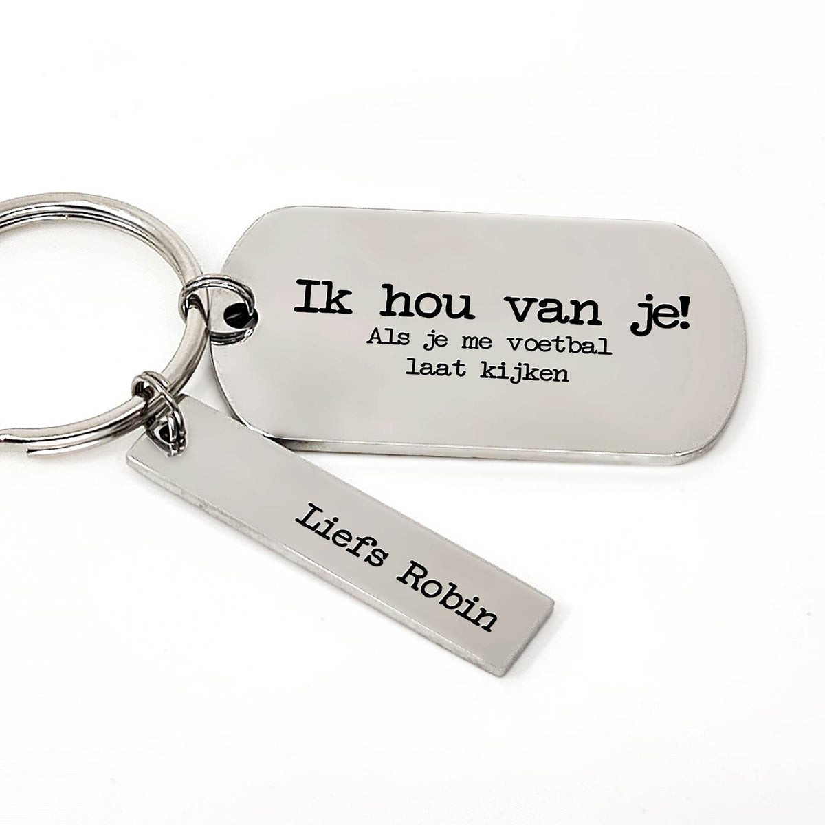 Ik Hou Van Je Als Je Me Voetbal Laat Kijken Sleutelhanger - Bella Mia