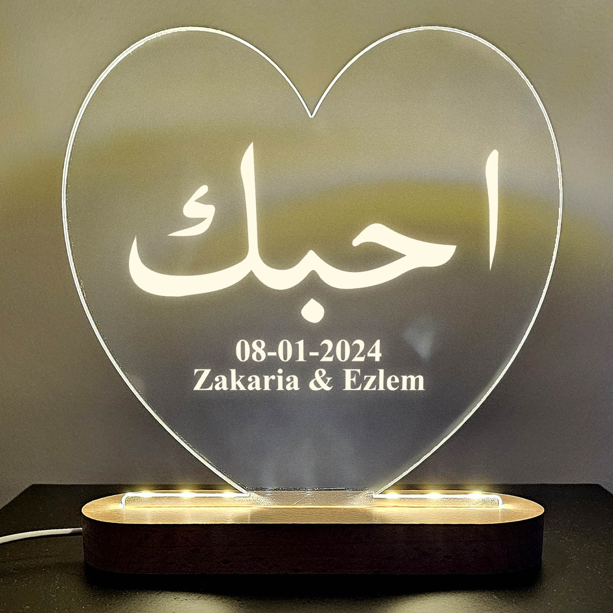 Ik hou van jou Arabisch Ledlamp - Bella Mia