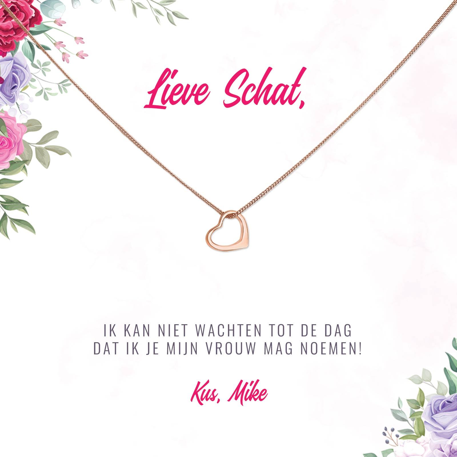 Ik Kan Niet Wachten Tot Ik Je Mijn Vrouw Mag Noemen Ketting - Bella Mia