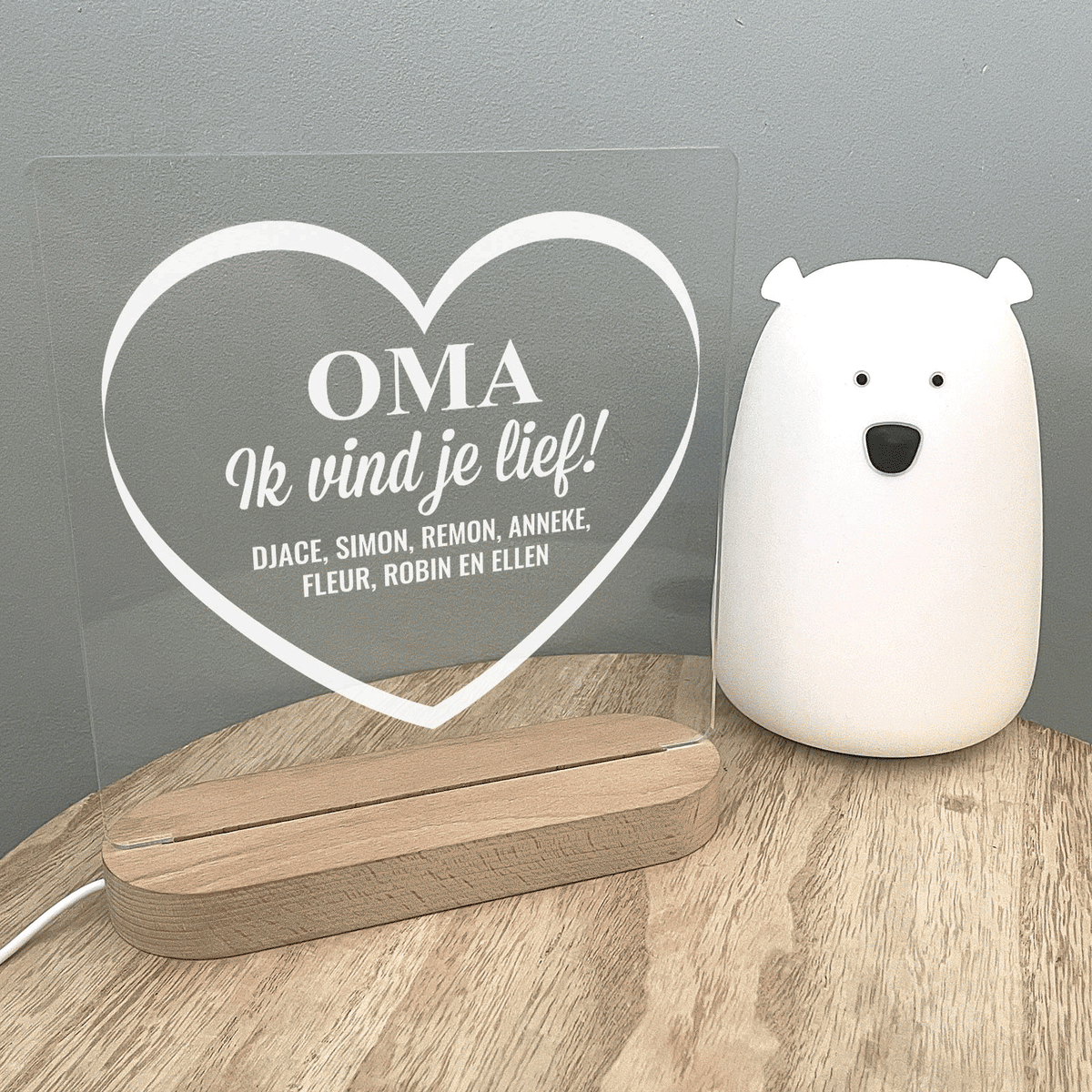 Ik vind je lief! - Ledlamp - Bella Mia