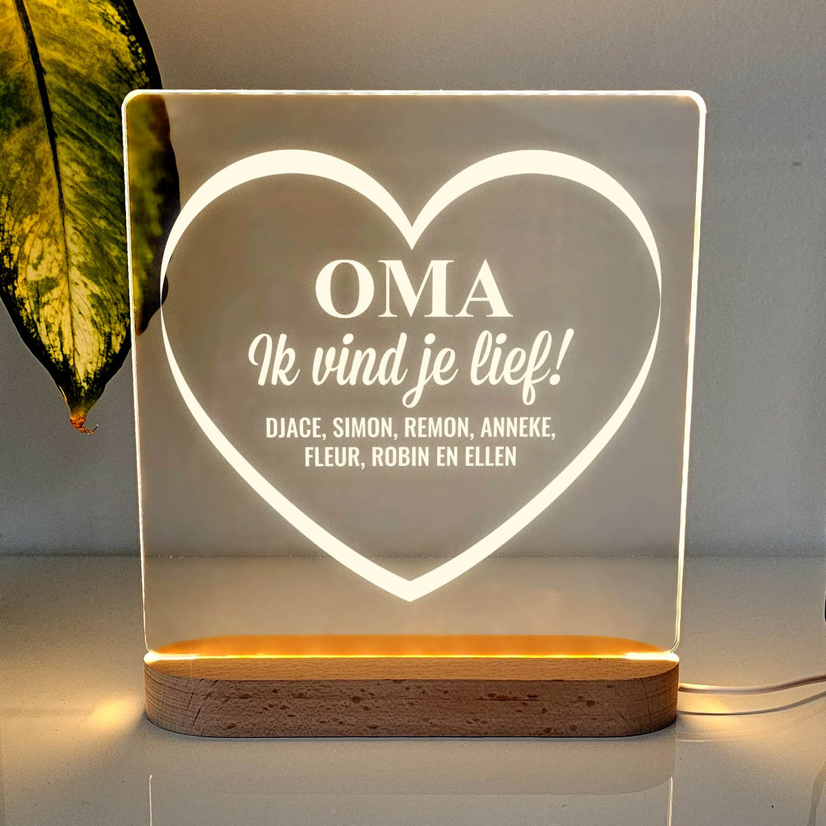 Ik vind je lief! - Ledlamp - Bella Mia