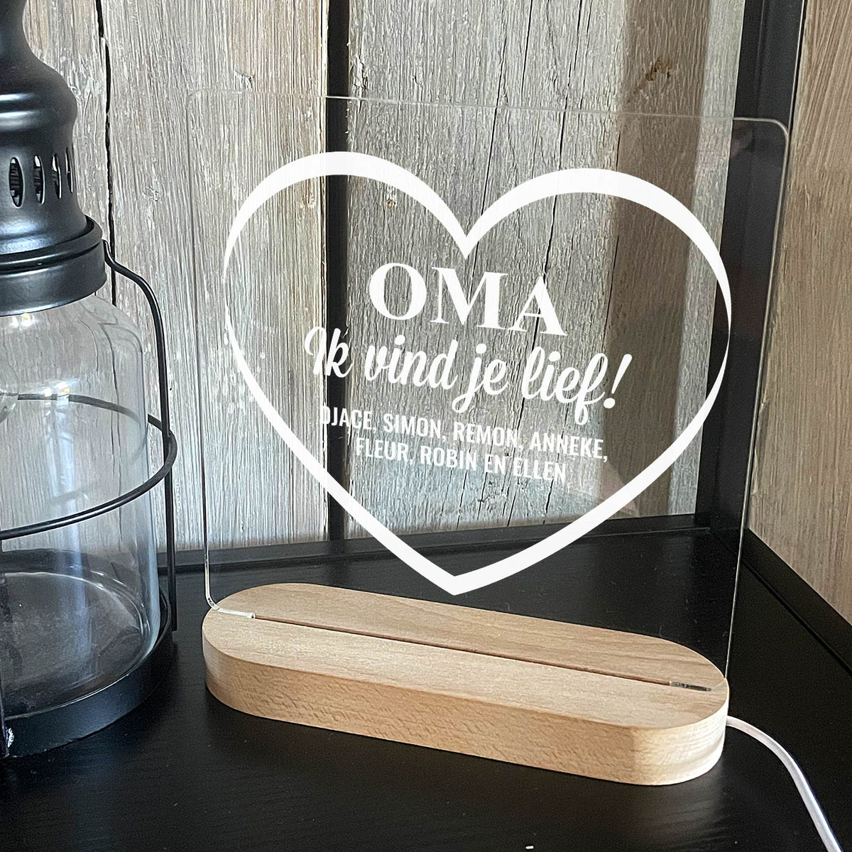 Ik vind je lief! - Ledlamp - Bella Mia