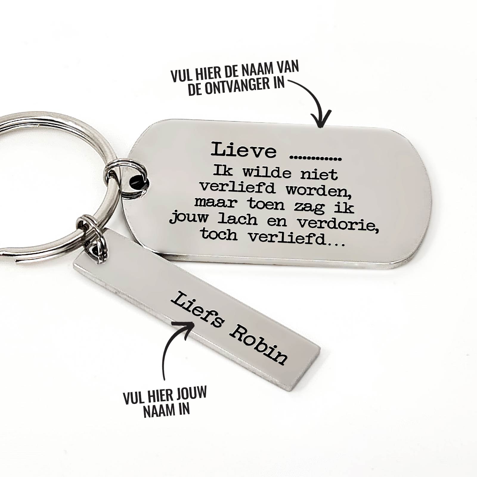 ... Ik Wilde Niet Verliefd Worden Sleutelhanger - Bella Mia