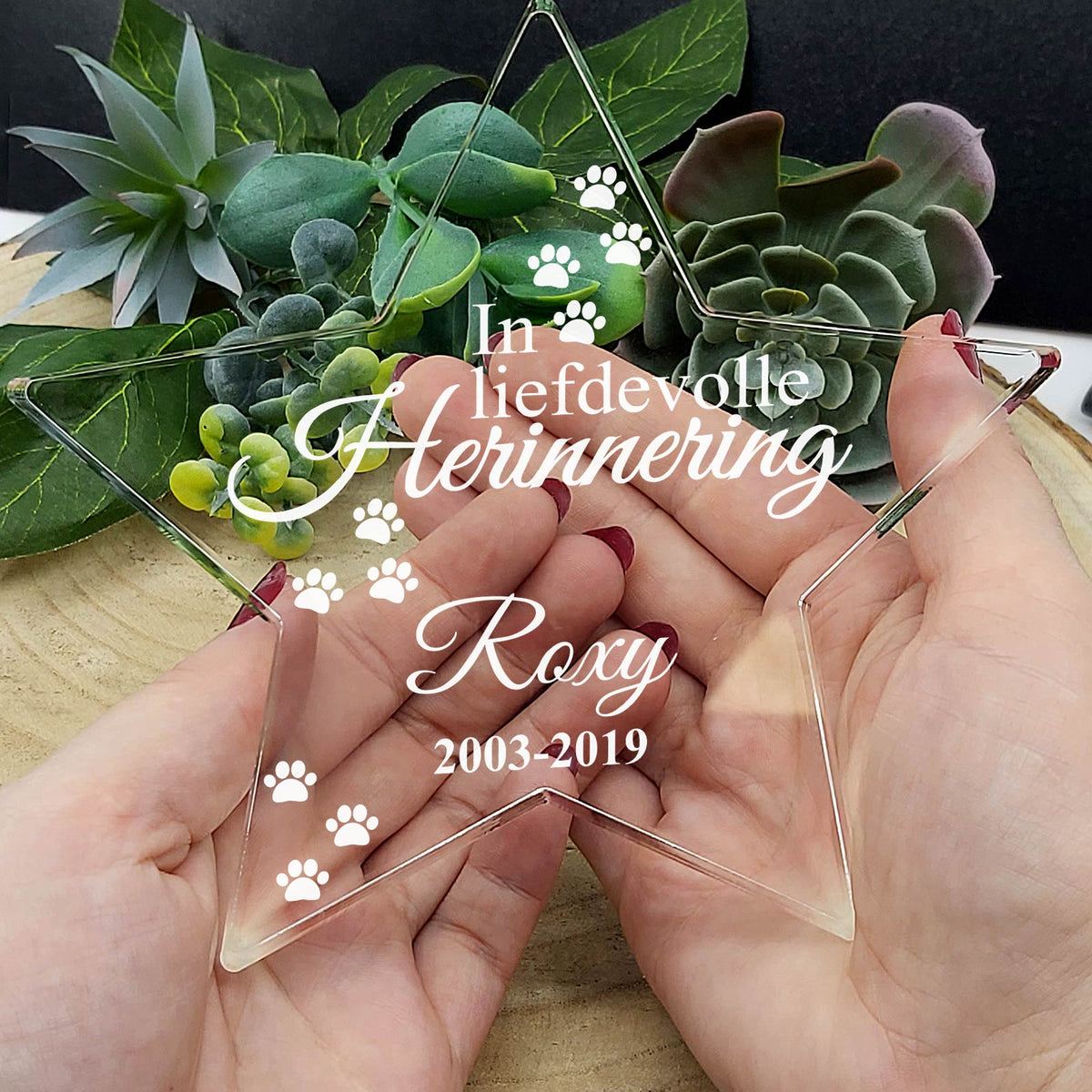 In Liefdevolle Herinnering Plexiglas Ster - Bella Mia