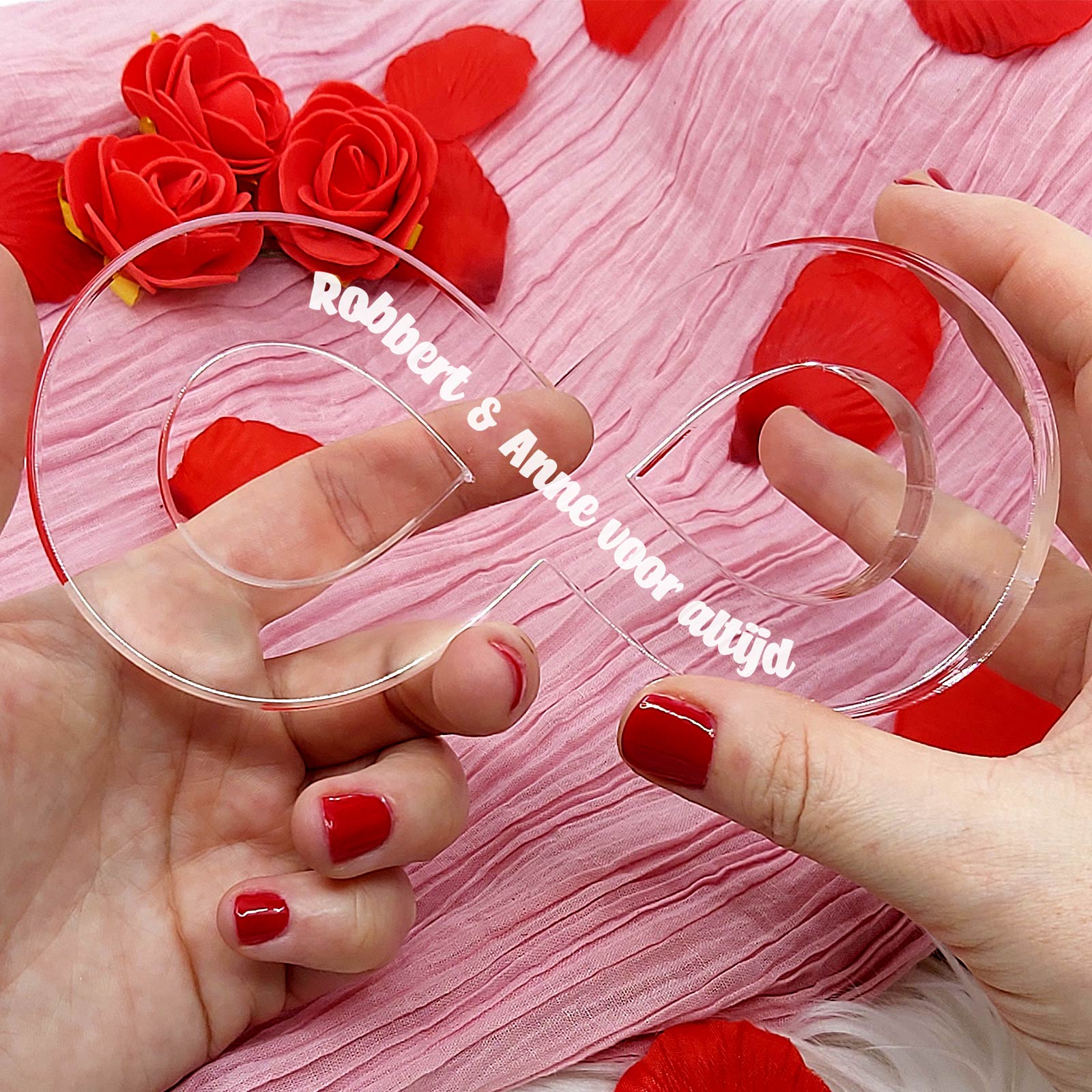 Infinity Teken Met Eigen Tekst Op Plexiglas - Bella Mia