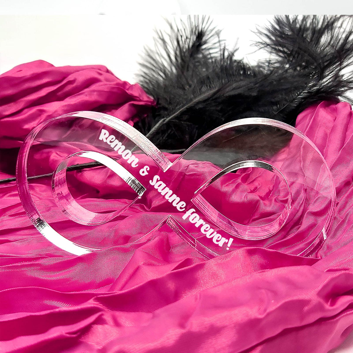 Infinity Teken Met Eigen Tekst Op Plexiglas - Bella Mia