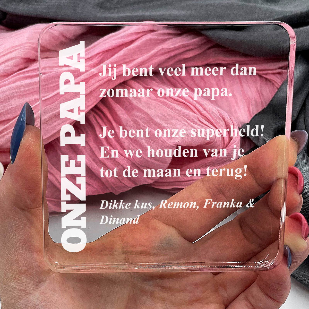 Je bent veel meer dan zomaar een papa! Plexi Glas Cadeau - Bella Mia