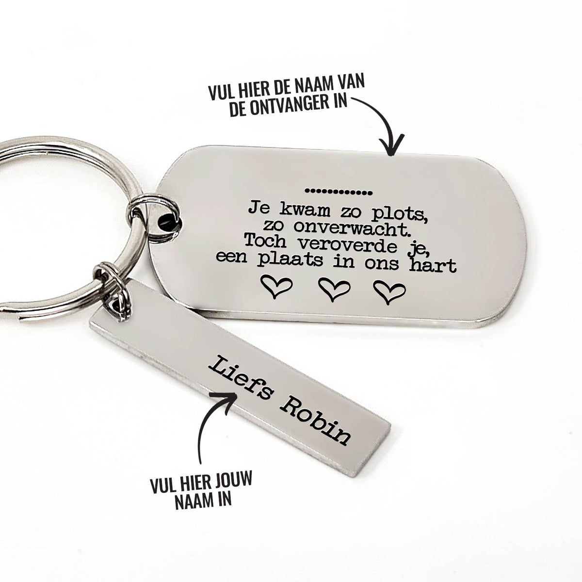 Je Kwam Zo Plots En Onverwacht Sleutelhanger - Bella Mia