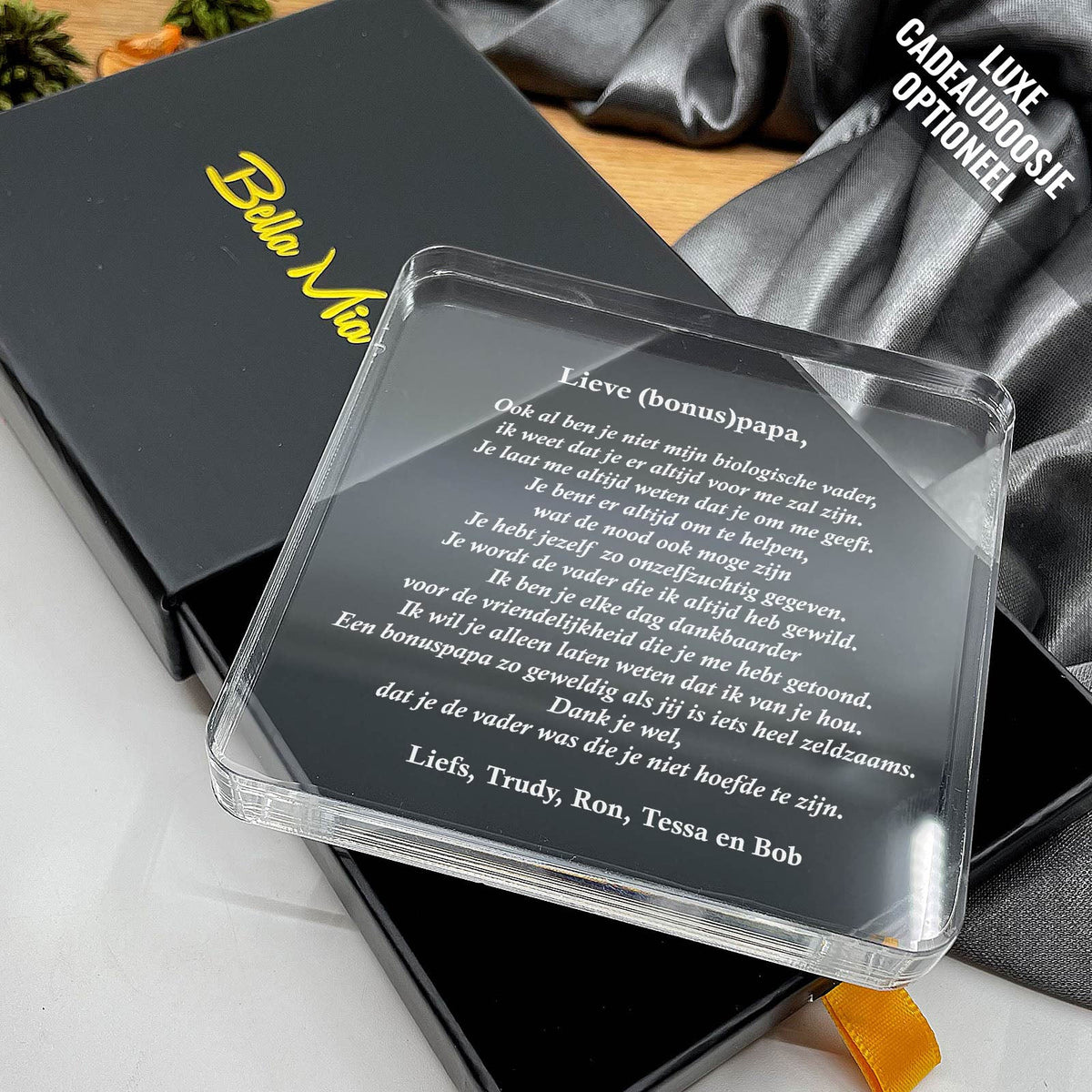 Je Wordt De Vader Die Ik Altijd Heb Gewild Plexi Glas Cadeau - Bella Mia