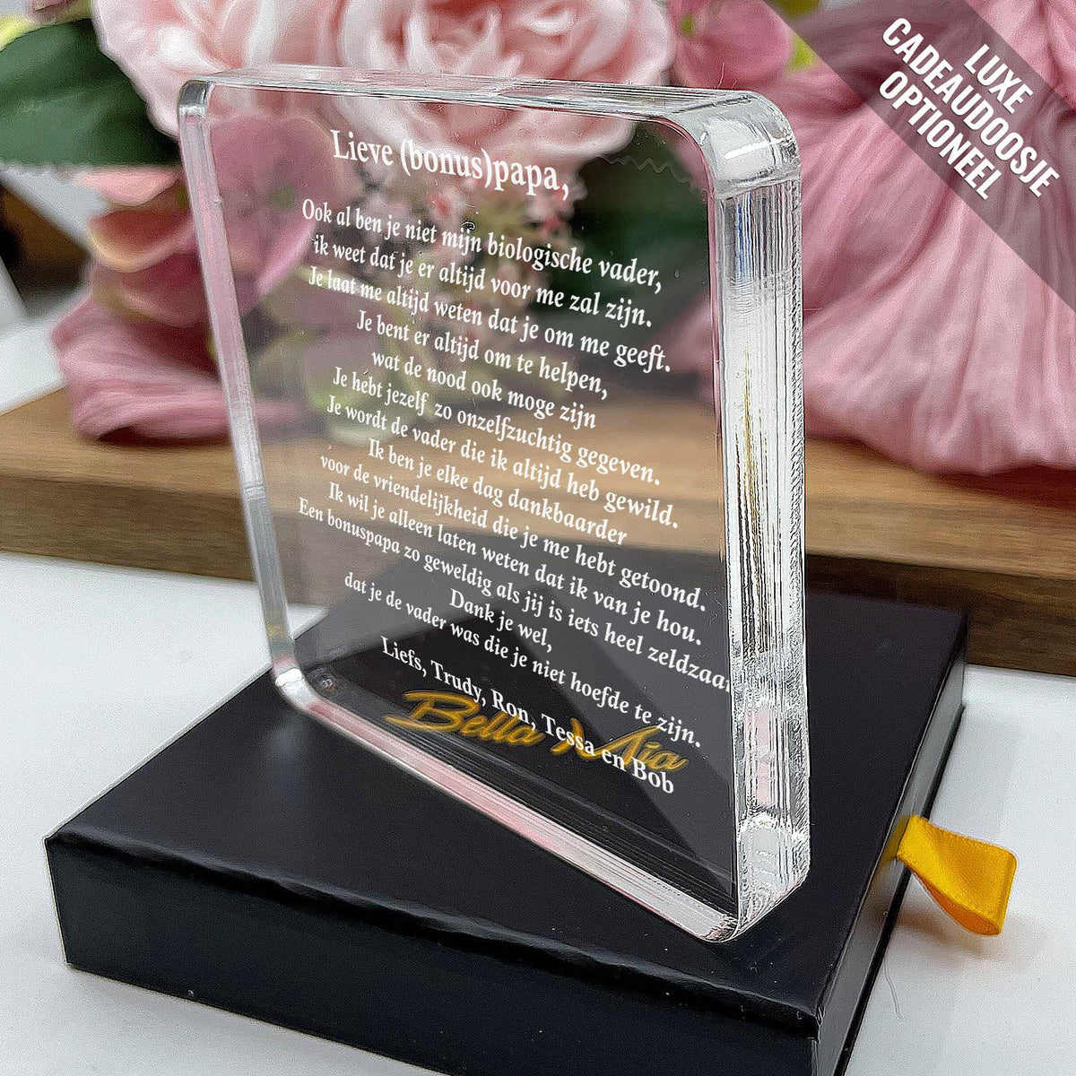 Je Wordt De Vader Die Ik Altijd Heb Gewild Plexi Glas Cadeau - Bella Mia