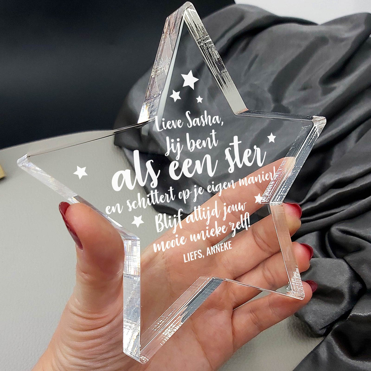 Jij Bent Als Een Ster Plexiglas Ster - Bella Mia