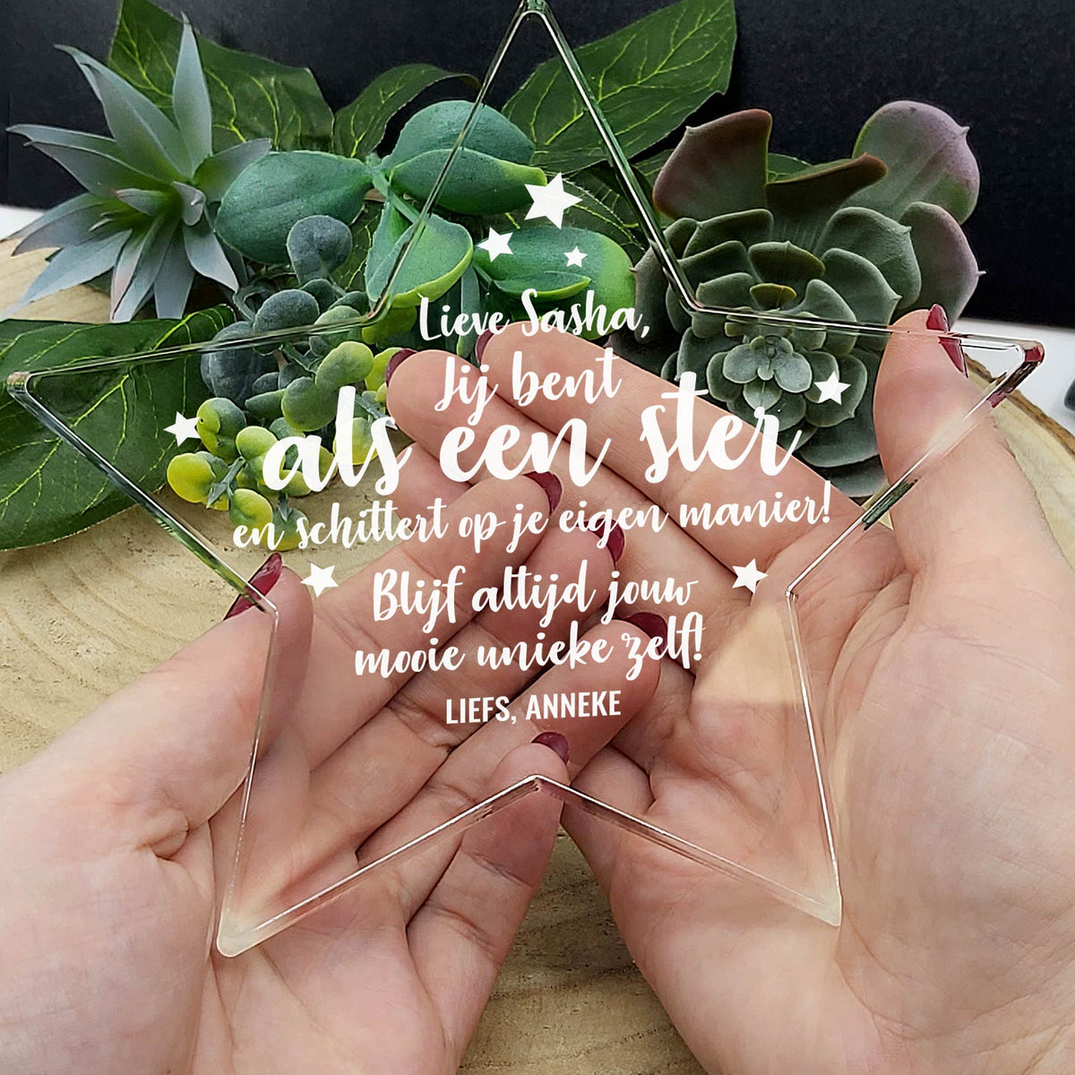 Jij Bent Als Een Ster Plexiglas Ster - Bella Mia