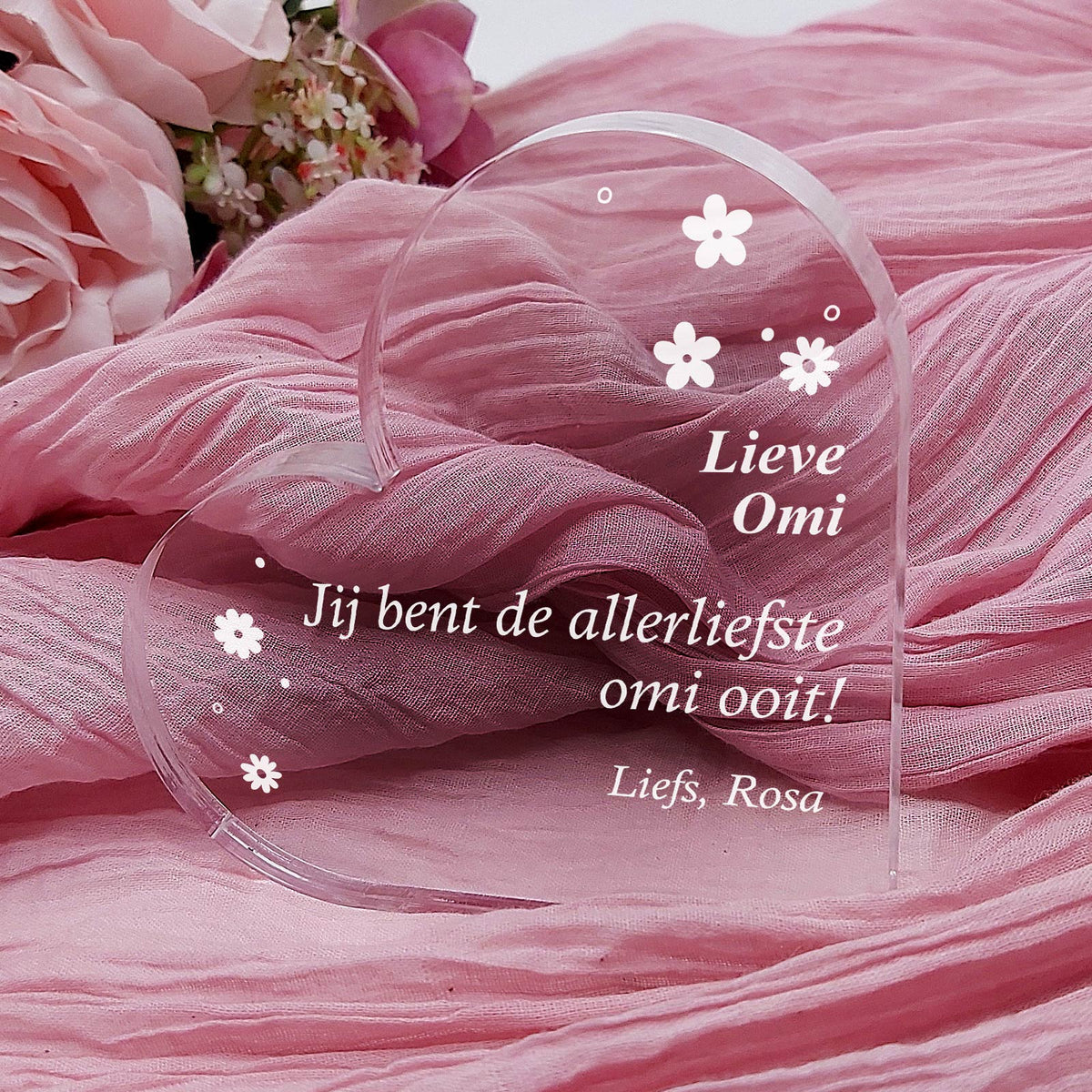 Jij Bent De Allerliefste Omi Ooit - Omi Hart van Plexi Glas - Bella Mia