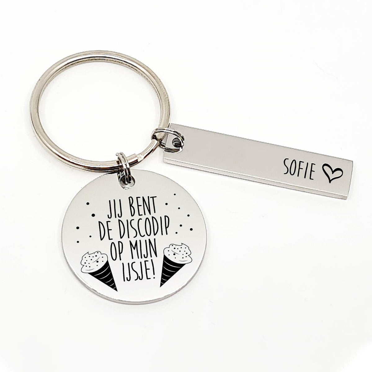 Jij Bent De Discodip Op Mijn IJsje Sleutelhanger - Bella Mia