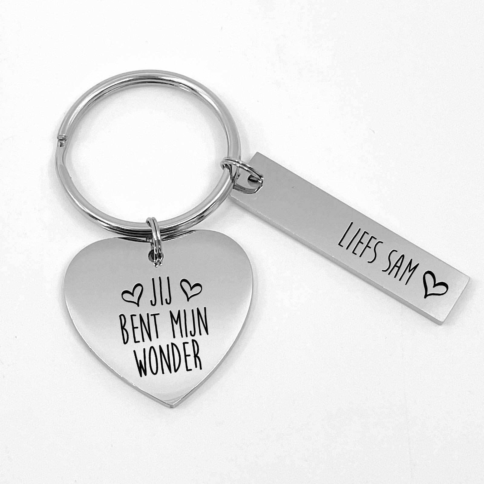 Jij Bent Mijn Wonder - Hart Sleutelhanger - Bella Mia