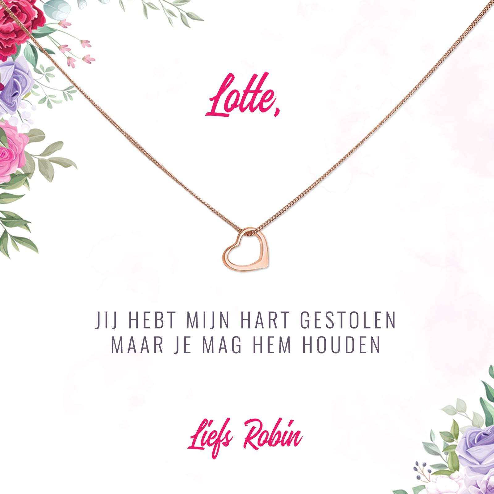 Jij Hebt Mijn Hart Gestolen Maar Je Mag Hem Houden Ketting - Bella Mia