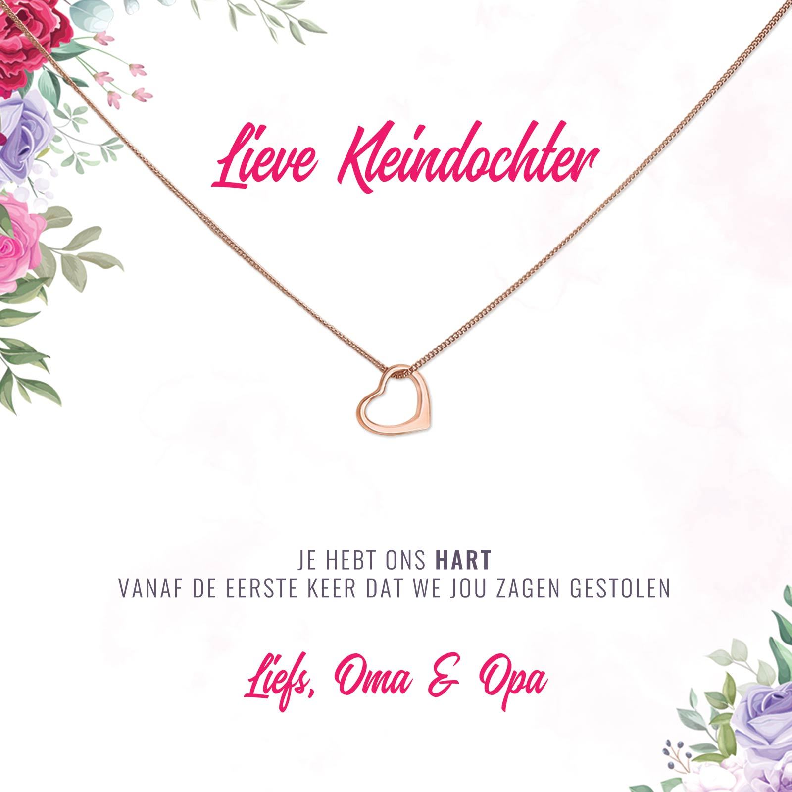 Jij Hebt Ons Hart Gestolen Kleindochter Ketting - Bella Mia