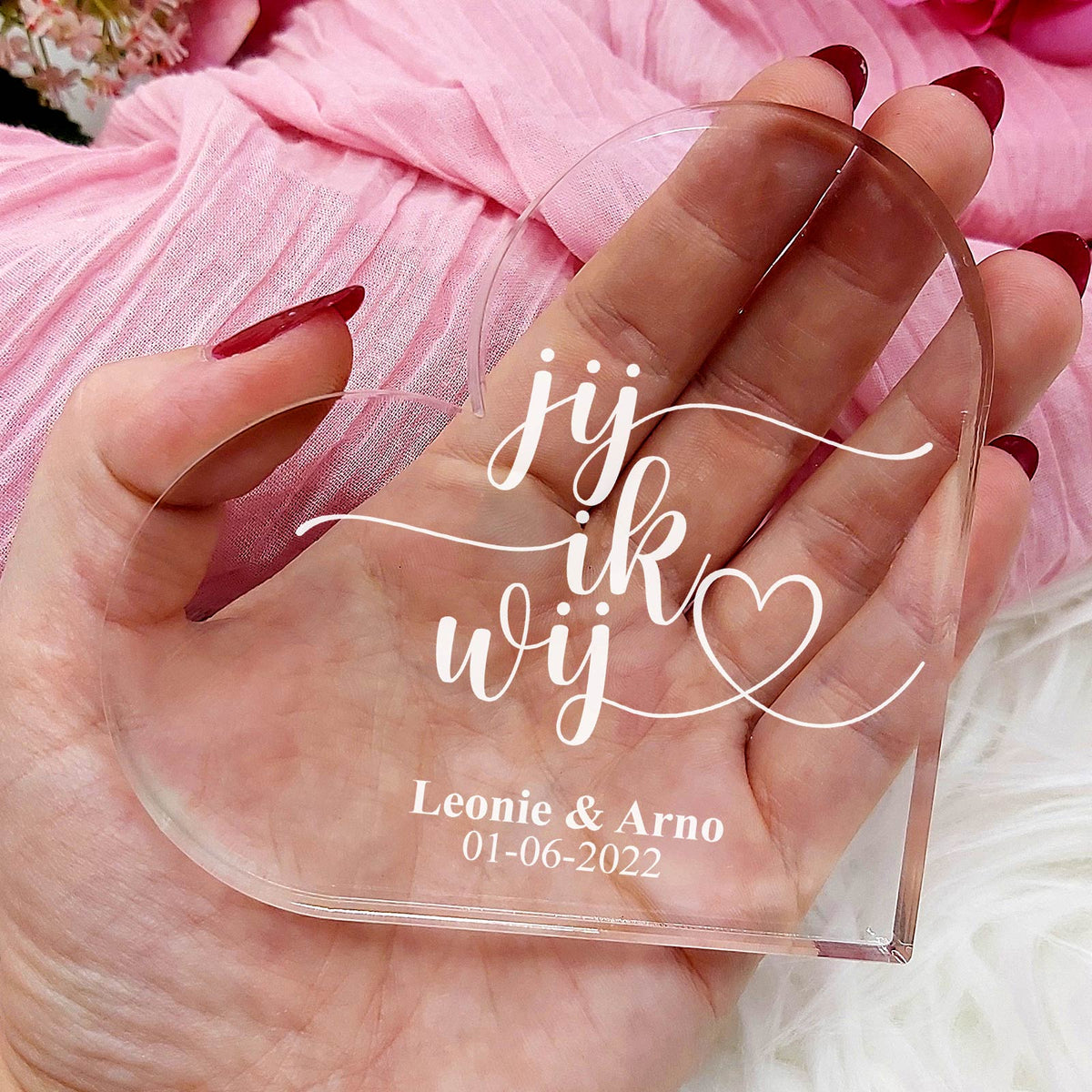 Jij, Ik, Wij Hart van Plexi Glas - Bella Mia